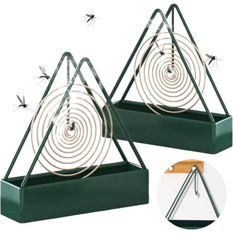 2 Pièces Support Spirale Anti Moustique,Portable Support de Bobine de Moustique,Triangulaire Support Spirale Anti Moustique Exterieur,Adapté à Une Utilisation IntéRieure et ExtéRieure (1/5)