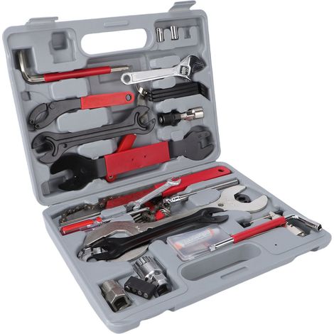 Kit d'outils pour vélo 45 pièces, outils multifonctionnels d'entretien avec étui de rangement pour vélos de route et VTT