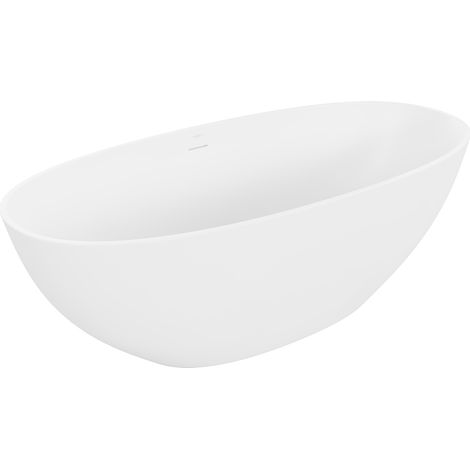 Mexen Bari freistehende Wanne aus Konglomerat 165 x 75 cm, weiß matt - 57221657500 (1/5)