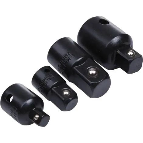 Adattatore per chiave a cricchetto, set di chiavi di conversione riduttore per elettroforesi, 4 pezzi, 1/4 3/8 1/2-Crezuo