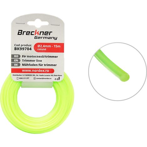 Filo per decespugliatore tondo, 2,4 mm x 15 m Breckner Germany (1/4)