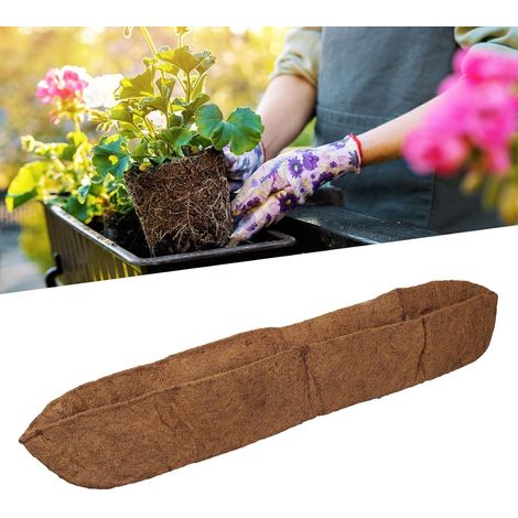 Doublure en fibre de coco naturelle pour paniers suspendus, mangeoire forme croissant (1/5)