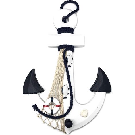 Ancre Décorative,Décor Nautique Ancre Décoration,d'Ancre de Bateau Décor,Murale à Suspendre Décor Nautique Design Style,Décoration Murale Home (1/5)