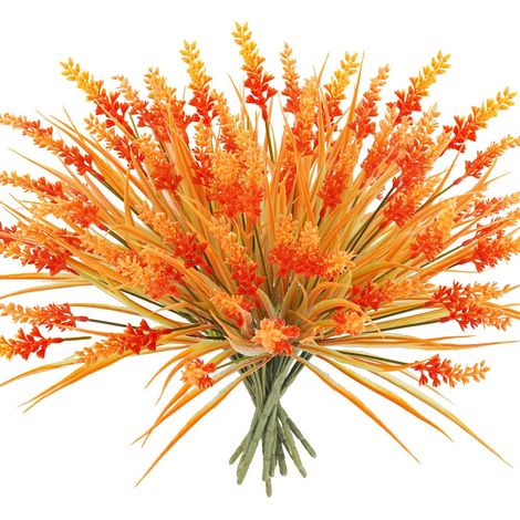 pack artificial lavender anti ultraviolet greening plastic suitable for gardens and balconies Orange 10 (1/4)