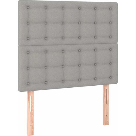 Maison Exclusive - Cabecero de cama gris claro 90x5x118/128 cm Te (1/5)