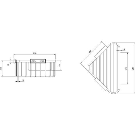 Villeroy & Boch TVA15100900076 Panier d'angle pour douche Elements - Tender