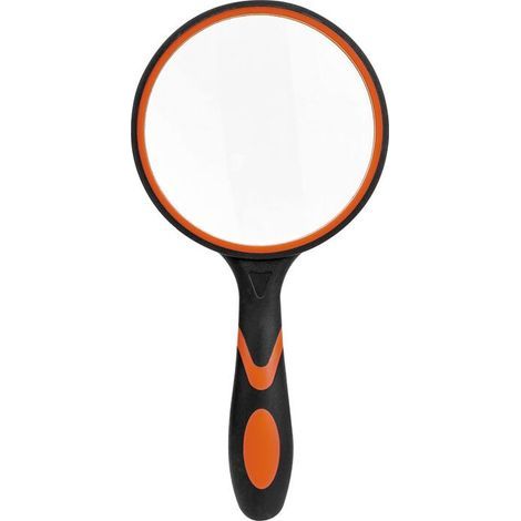 Grande loupe de lecture en verre pour livres scientifiques, journaux, lecture, insectes, passe-temps, observation de qualité supérieure,Noir et orange (1/5)