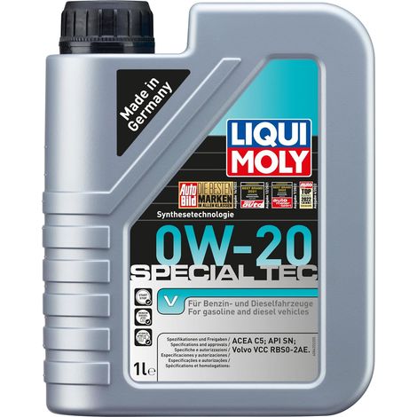 Huile moteur Special Tec 0W-20 ACEA C5 API SP V 1 L Compatible avec VOLVO XC60 156, HYUNDAI Tucson TL, TLE, NISSAN Qashqai II J11, J11, SUZUKI SWIFT IV FZ, NZ (1/5)