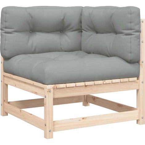 Maison Exclusive - Garten-Ecksofa mit Kissen Massivholz Kiefer