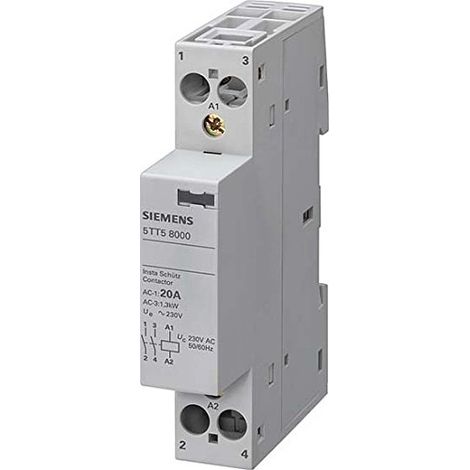 Contactor modular 20A 2NO Bobina 24V CA/CC Sentron 5TT5000-2