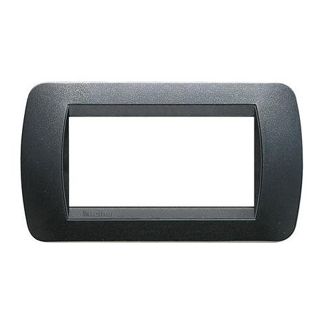 Bticino Living International plate 4 modules acier foncé L4804PA (1/2)