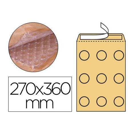sobre burbuja q-connect kf16585 autoadhesivo 270x360 mm