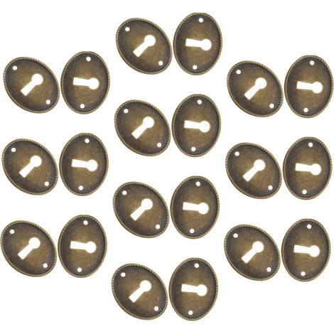 TEHAUX Plaques de recouvrement ovales vintage pour serrures (1/5)