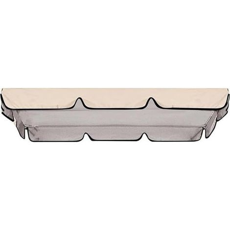 Toile de Rechange pour balancelle 3 Places, imperméable et Coupe-Vent, en Polyester résistant aux déchirures, idéale pour Une terrasse extérieure,Blanc (190 x 132 x 15 cm) (1/5)