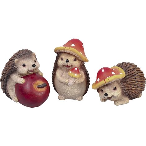 3pcs Ornement Decoration Automne,Figurine Résine Hérisson Champignon,Fall Déco Intérieure, Extérieure, Table, Cuisine, Jardin,Cadeau Mignon Fête de la Moisson,Thanksgiving (1/5)