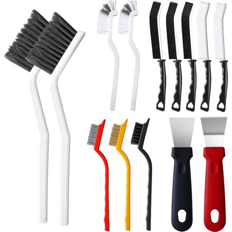 Brosse De Nettoyage - 14 Pièces Kit Brosses Pour Interstices - Pour Joints Carrelage Evier Baignoire Bouteilles - Ensemble Multifonctionnel (1/5)