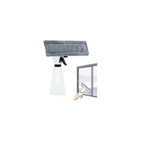 Raclette Nettoyeur De Vitres, Kit Complet Nettoyage Vitres avec Bouteille Vaporisateur, Équipement Multifonction pour Salle de Bain Porte Cuisine Carrelage Miroir Comptoir