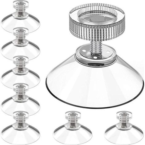 Lot de 20 Ventouses Multi Usage Ø 30mm avec Filetage M5x7mm pour Vitres, Tables en Verre, Salle de Bain, Voiture, et Rideaux Isolants de Camping Car, Transparentes avec Écrous Moletés (1/5)
