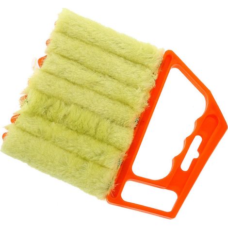 Mini brosse de nettoyage pour stores et volets, multifonctionnelle, orange, idéale pour la maison et l'hôtel. (1/5)