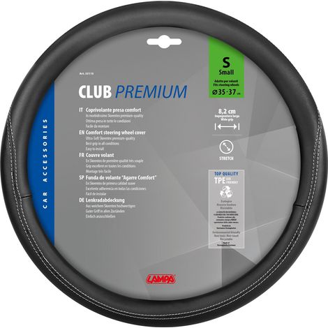 Club, coprivolante in Skeentex - S - Ø 35/37 cm - Nero