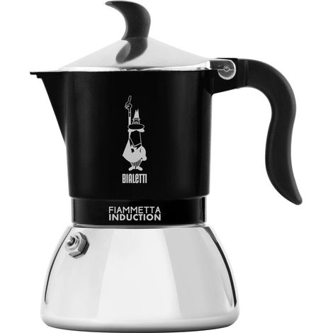 Bialetti Fiammetta Induction Cafetera italiana 0,18 L Negro, Acero inoxidable