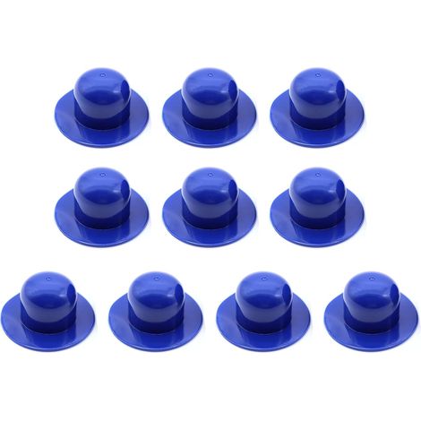 Pack of 10 blue replacement caps, compatible with pool filters. (1/5)