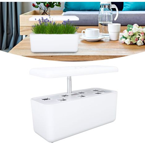 Kit idroponico a LED a 3 modalità con sistema di circolazione dell'ossigeno, lampada per coltivazione indoor in ABS con lampadina da 24W e altezza regolabile da 23 a 50 cm. (1/4)
