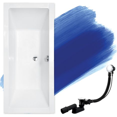 Baignoire Rectangulaire 190x90, Siphon de bain et pieds (support) - Set 3en1 - Fabriqué en UE - BADLAND QUADRO