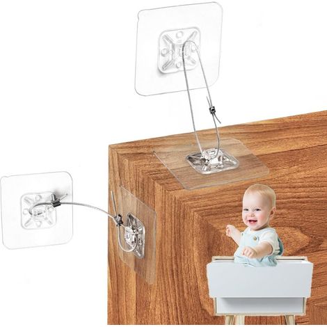 Beyamis Fixations meubles anti-basculement - 10 sangles inox 35.5cm sans perçage (1/5)