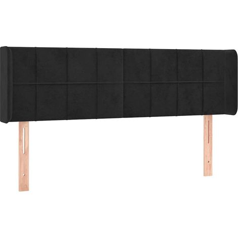 Maison Exclusive - Cabecero de terciopelo negro 147x16x78/88 cm (1/5)