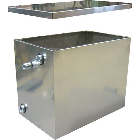 VASO DI ESPANSIONE IN ACCIAIO INOX Lt. 30 - cm. 41 x 26 x h.31