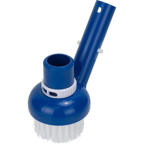 Brosse Piscine Ronde 8 cm avec Poils en Nylon, Brosse Nettoyage avec Raccord Tuyau 3,2 cm, Compatible Manche Piscine 3,2 cm, Petite Brosse pour Fond Piscine, Spa, Baignoire, Carrelage, Cuisine (1/5)