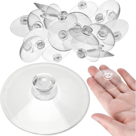 GripHang - Paquete de 30 almohadillas adhesivas pequeñas de 45 mm, anticolisión, sin ganchos, para superficies de vidrio y accesorios del hogar.