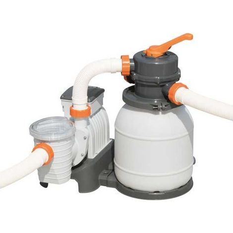 Bestway – Filtre à sable 5678 l/h – Compatible piscines jusqu’à 42 300 l – Vanne 6 fonctions – Minuterie intégrée – Pré-filtre à panier