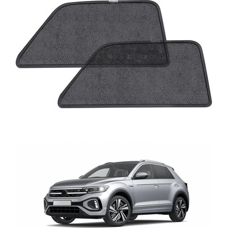 Lot de 2 Pare-Soleil de Voiture pour T-ROC (2018-2024), pour fenêtre latérale arrière, Respirants, Protection UV et Isolation Thermique, Double Effet de Protection pour bébé, Animaux domestiques (1/5)