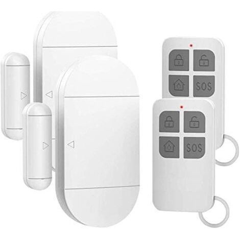 2pcs Alarme de Porte et Fenêtre Capteur sans Fil Magnétique avec 2 Télécommandes pour Système de Sécurité Maison Sécurité Enfants-Antivol Contre Cambriolage Détecteurs 130dB Sirène (1/5)