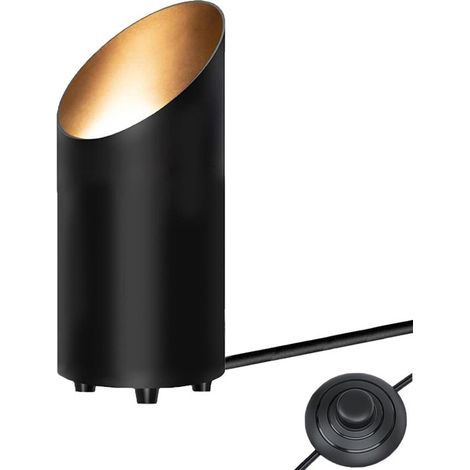 Spot d'éclairage d'intérieur sur pied (1 pièce) – Projecteur d'accentuation avec ampoule 2700K – Éclairage d'ambiance pour la maison, les plantes et les photos – Câble de 1,8 m et interrupteur au pied (1/4)