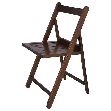 WELLHOME Chaise NORTE en bois de hêtre et noyer 43x47x79 cm (1/3)