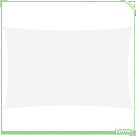 Voile de parasol - FAFEICY - 135278 - Tissu Oxford PU - Rectangulaire 6x8 m - Blanc - Anti-UV & étanche (1/5)