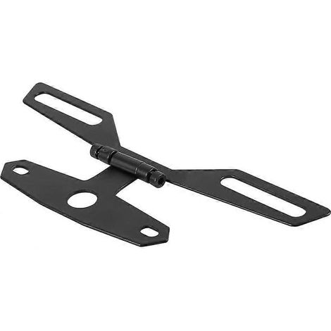Klappbarer Kennzeichenhalter mit Rücklicht, verstellbarer Kennzeichenhalter, Motorradhalterung mit Rücklicht, hintere Halterung für Motorräder (1 Stück, schwarz)