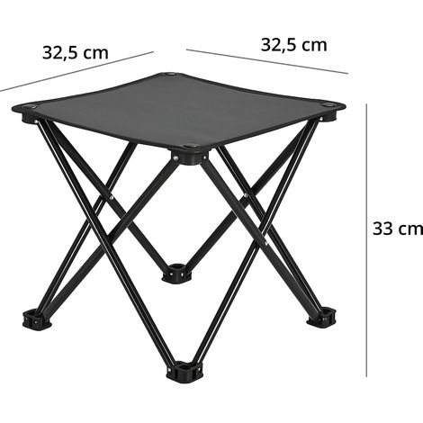 Tabouret portable JeiibrZui - Taille L - 1 pièce multifonctionnel - Kaki - Tabouret pliant léger pour le camping, la randonnée et la pêche - Charge (1/5)