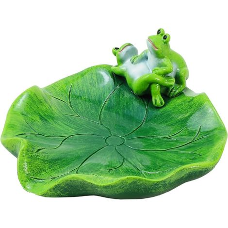 Porte-savon grenouille mignon avec motif feuille de lotus, porte-savon en résine pour salle de bain et douche, plateau à savon décoratif en forme de feuille de lotus pour évier et plan de travail, déc (1/5)