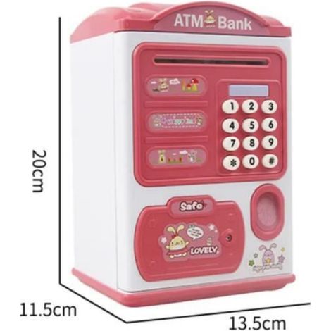 1 Tirelire électronique, coffre-fort à mot de passe, empreintes digitales, plastique ABS, cadeau enfant (1/4)