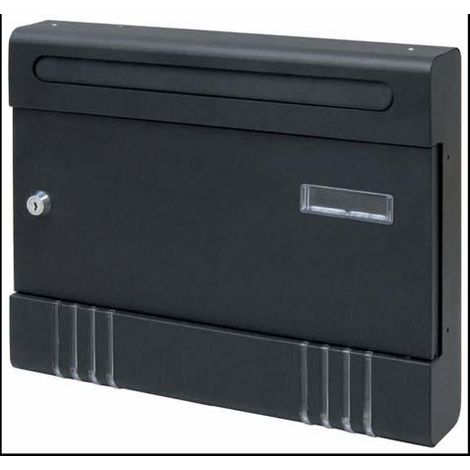 Cassetta Postale Praga - 37X6,5X29 cm - Nero