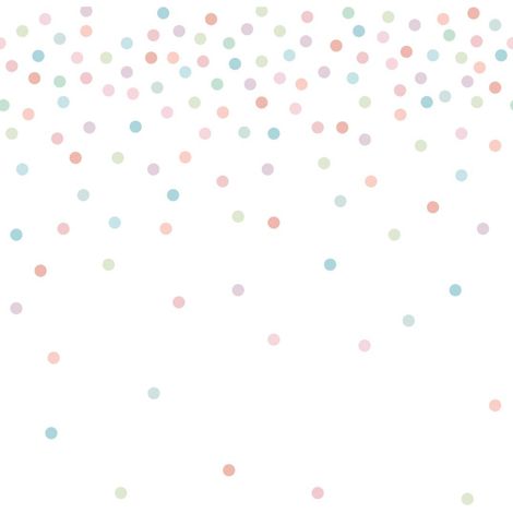papier peint panoramique points de confettis rose, vert et bleu - ESTAhome (1/5)