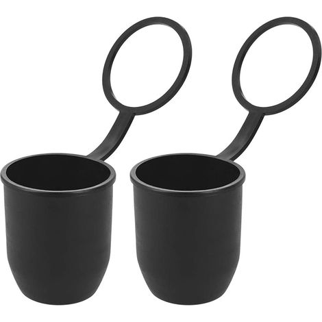 Juego de 2 tapas protectoras para enganches de remolque, a prueba de polvo e impermeables, cubierta universal para rótulas de coches, autocaravanas y remolques (negra).