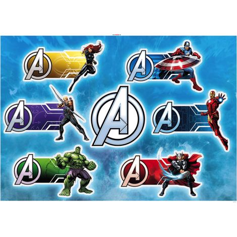 Stickers muraux- Avengers Plates
