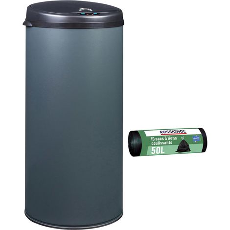 Poubelle de cuisine automatique 45L et 10 sacs poubelle 50L - SENSITIVE ROSSIGNOL (1/5)