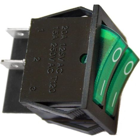 Doppelschalter 15A 250V Grün