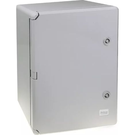 Coffret mural haute-résistance boîtier 500 x 350 x 190 - Porte pleine / Serrure triangle / Plaque montage / IP65 / ABS (1/5)
